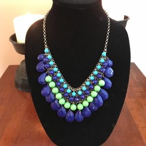 Think SPRING! NWOT Beautiful Blue & Green Necklace